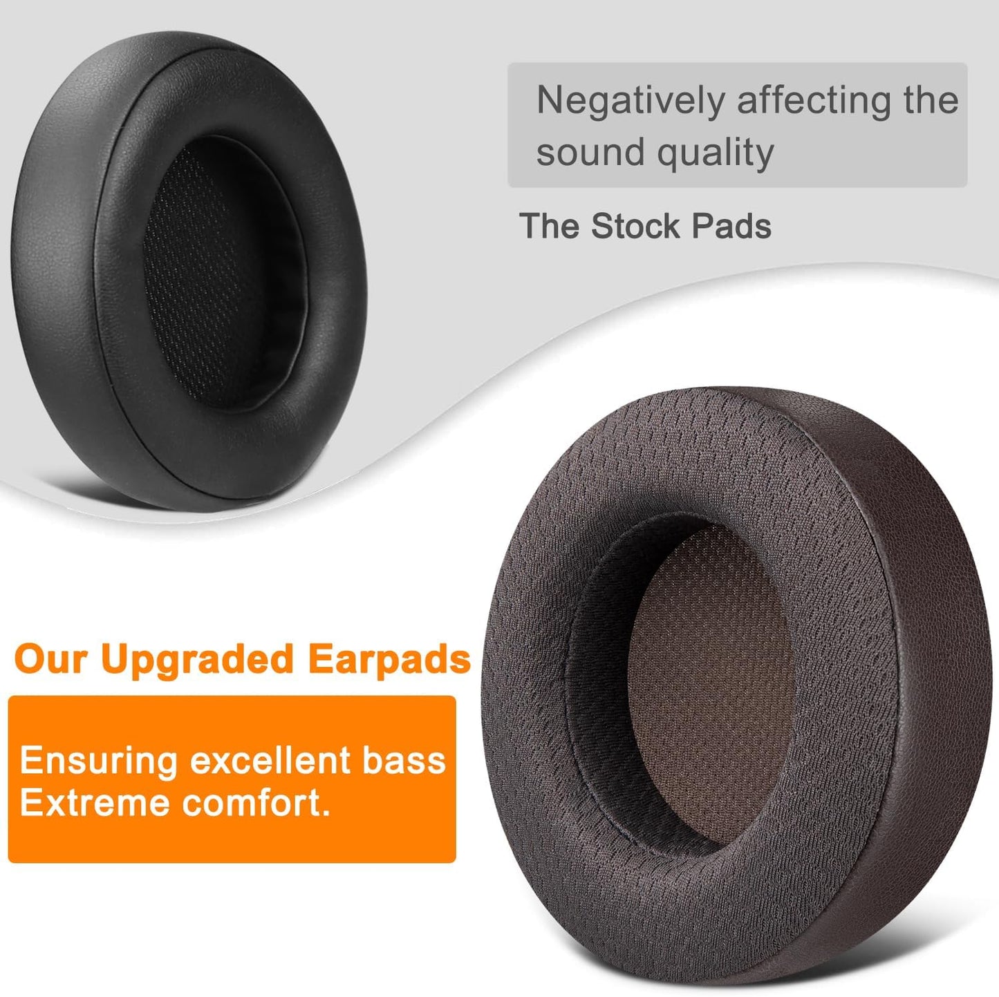 SOULWIT Ear Pads Replacement for Corsair Virtuoso RGB Wireless XT SE Gaming Headset, Earpads Cushions with Mesh Fabric, High-Density Noise Isolation Foam, Added Thickness - Black