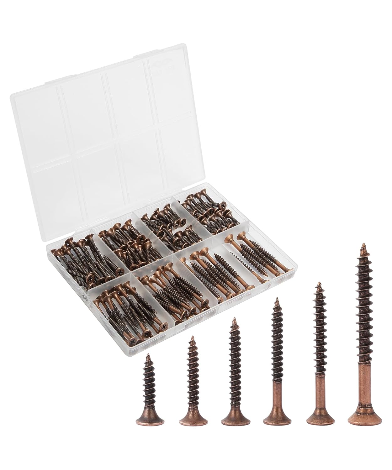 Mr. Pen Wood Screws Assortment Kit, 152 Pcs, Phillips Tips, Wood Screws, Screws, Assorted Screws, Screws Set, Flat Head Screws, Assorted Wood Screws, Screws Assortment, Screw Set Assortment