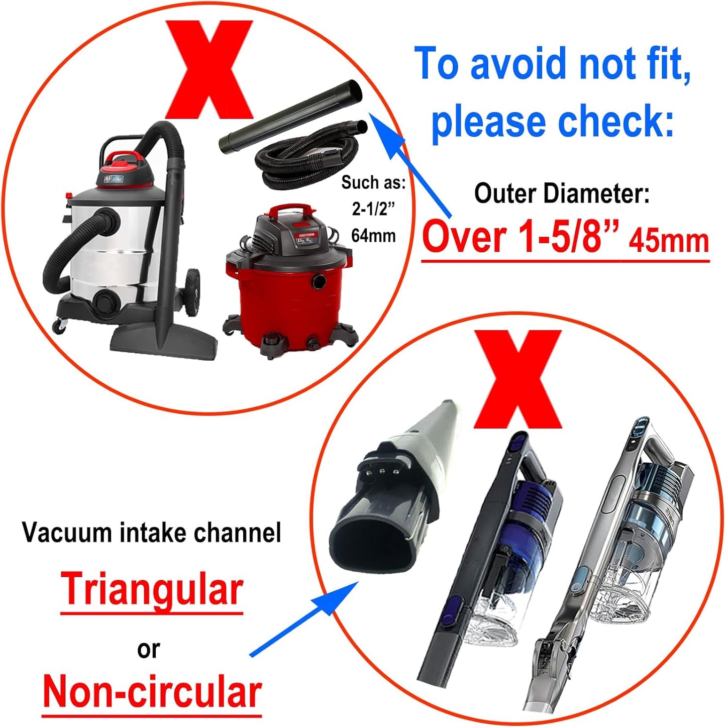 Kodahome Dog Hair Brush Vacuum Attachment for Shedding Grooming, Pet Groom Tool Kit for Most Vacuum Brands, Deshedding Removal Comb with Extension Hose and Universal Adapters