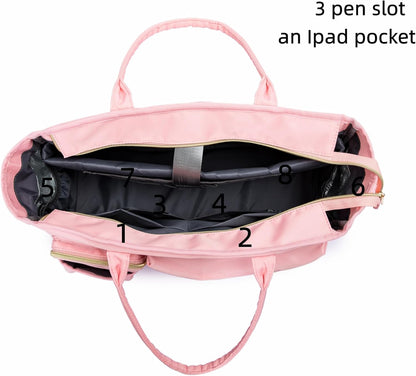 Laptop Tote Bag, Middle Size Computer Messenger Teacher Bag with 15.6'' Padded Laptop Sleeve - PuriLite