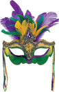 Mardi Gras Sequin Feathers Mask Venetian Carnival Masquerade Mask for Women Feather Decorations Halloween Party Cosplay