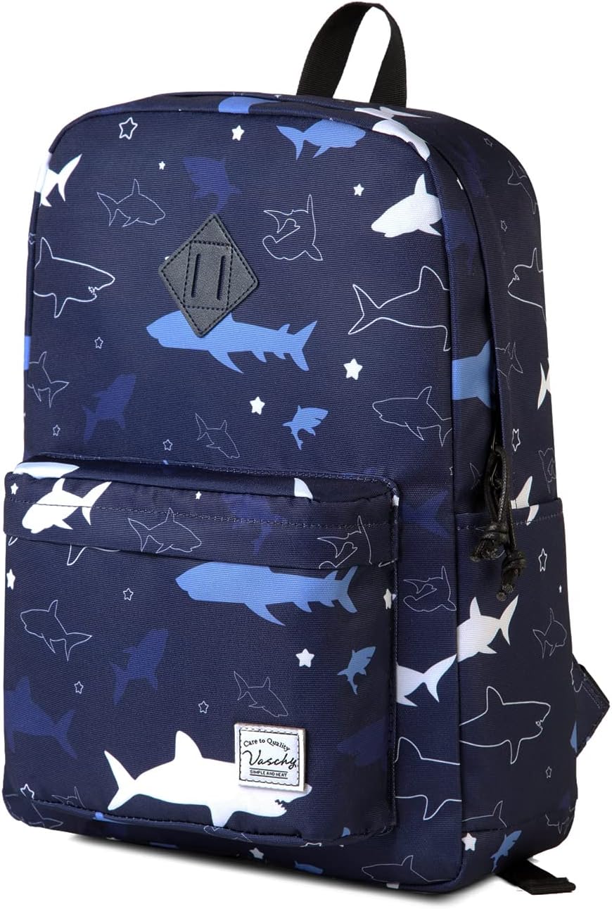 School Backpack for Kids, VASCHY Lightweight Water Resistant Casual Schoolbag Daypack for Men Women Teen Boys Girl Bookbag