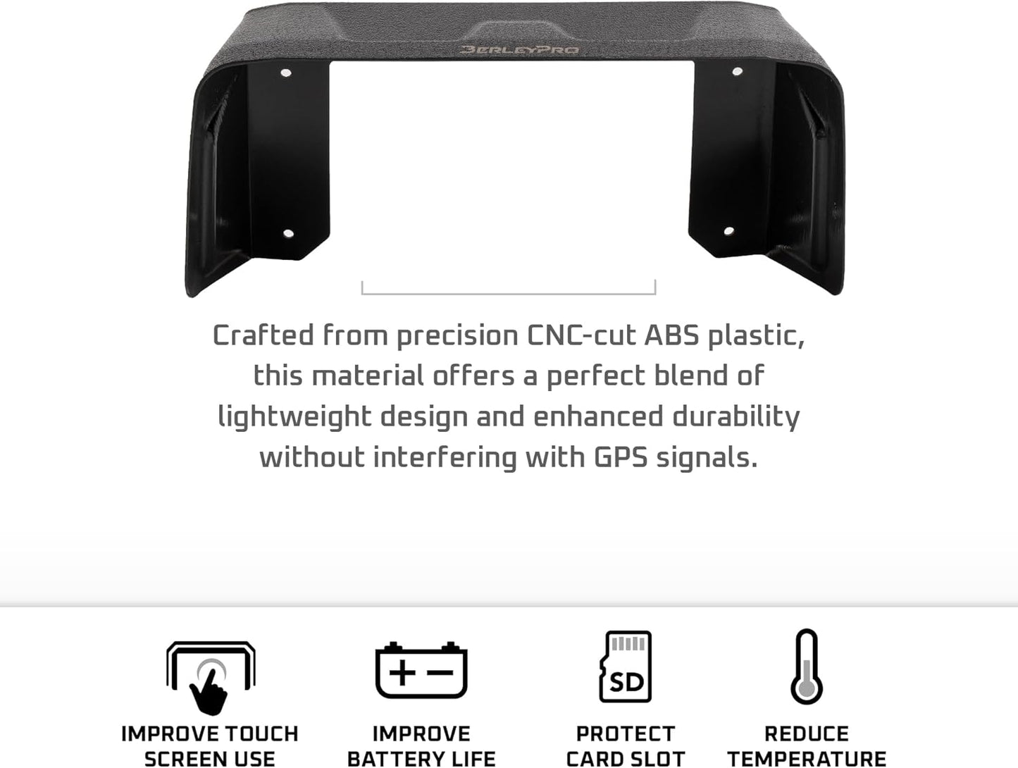 BerleyPro Visor Compatible With Garmin GPS, Fish Finders and Depth Finders - Sun Shade for Striker, Echomap, GPSMAP, and More - Echomap UHD2 7" Touch