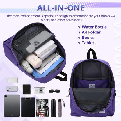 School Backpack for Kids,Lightweight Water Resistant Work Travel Backpack for Women Men Teens VONXURY