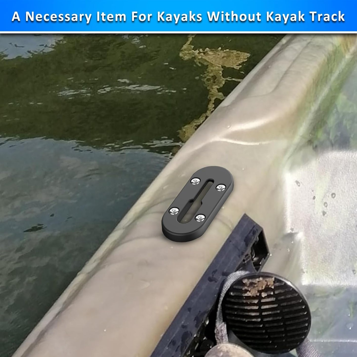 Seaperk Kayak Gear Track - Low Profile Mount, Compatible for Fishing Rod Holder, Fish Finder, Cup Holder, Anchor Cleats, 4", Pack of 2