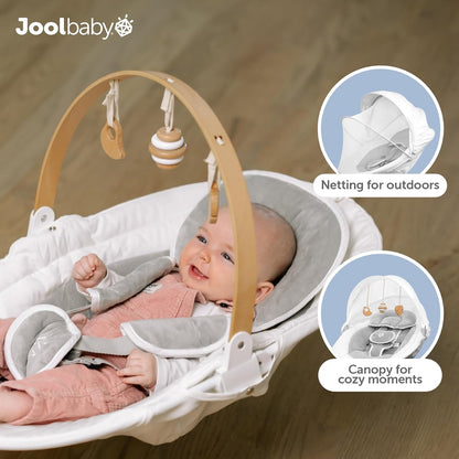 Jool Baby Nova Nature Baby Swing for Infants – Bluetooth Music, Remote Nature-Inspired Design Complements Your Space - Keep Baby Happy While Getting Things Done – Side-to-Side Gentle Motion