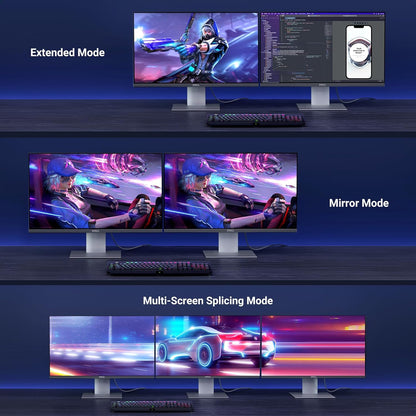 UGREEN VESA 8K DisplayPort 1.4 Cable, 8K@60Hz, 4K@144Hz, 1080P@240Hz, Support 32.4Gbps HDR, FreeSync, G-Sync, Display Port Cord Alu Braided Compatible Monitors, PC, Graphics, HDTV 6.6FT