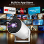 Mini Projector 1080P Supports WiFi 6, BT5.2, 【Built-in Apps】 Portable Phone Projector with Auto Keystone Correction, 270° Rotation, 1080P Display Movie Projector Compatible with HDMI, USB, Smartphone