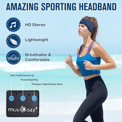 Bluetooth Sleep Headband Headphones | Wireless Sleep Mask Headphones | Music Headband for Side Sleepers | Sports Headband Earphones | Hands Free Audio Headband - PuriLite