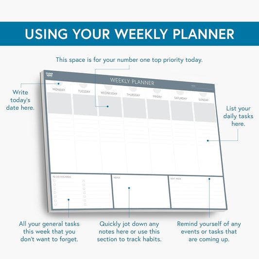Purilite Select Weekly Planner Desk Pad