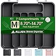 Lifewit Cutlery Organizer, Expandable Utensil Organizer for Kitchen, Utensil Holder, Adjustable Cutlery Rack Organizer for Spoons, Knives, Kitchen Organizers and Storage, Black