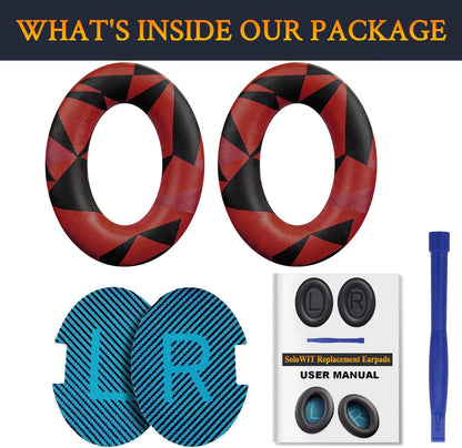 SoloWIT Earpads Cushions for Bose Headphones, Replacement Ear Pads for Bose QuietComfort 15 QC15 QC25 QC2 QC35/Ae2 Ae2i Ae2w/SoundTrue & SoundLink Around-Ear Series - QC25 PL Black&Blue