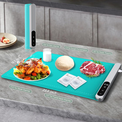 Food Warming Mat, Upgraded Graphene Full Surface Heating Foldable Heater Food Pad, Compact Silicone Materials, 6 Heat Settings, Multifunctional Food Warmers for Parties Buffet, Events, Daily Life Use