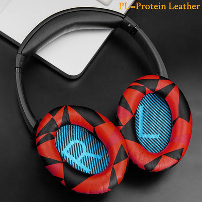 SoloWIT Earpads Cushions for Bose Headphones, Replacement Ear Pads for Bose QuietComfort 15 QC15 QC25 QC2 QC35/Ae2 Ae2i Ae2w/SoundTrue & SoundLink Around-Ear Series - QC25 PL Black&Blue