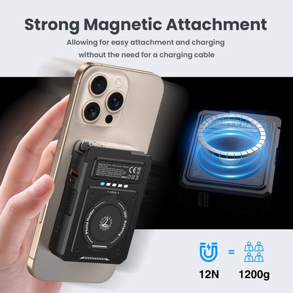 ummz for Magsafe Battery Pack 10000mAh,5-in-1 Magnetic Portable Charger with Wall Plug, Wireless Power Bank for Apple Watch,22.5W Fast Charging PowerBank for iPhone 17 Pro Max/16/15/14/13/12 Mini