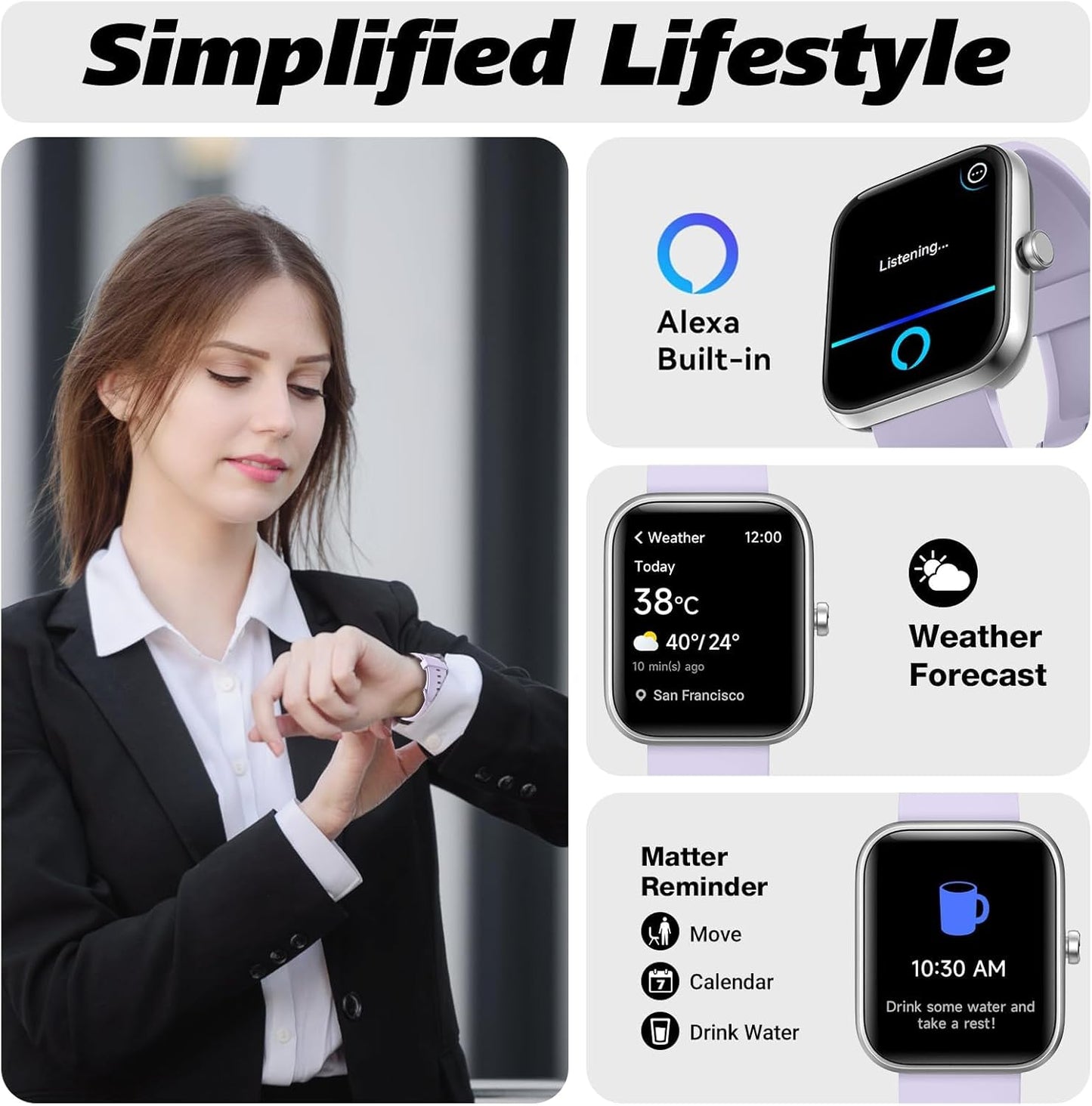 Purilite Select Alexa-Enabled Smartwatch