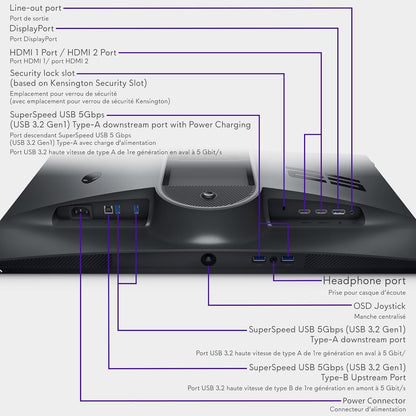 Alienware 25 Gaming Monitor AW2523HF 24.5" IPS LED Full HD (1920 × 1080) 360Hz Display - AMD FreeSync - VESA - Monitor (USB, HDMI) Height/Tilt/Swivel/Pivot Adjustability - Dark Side of The Moon