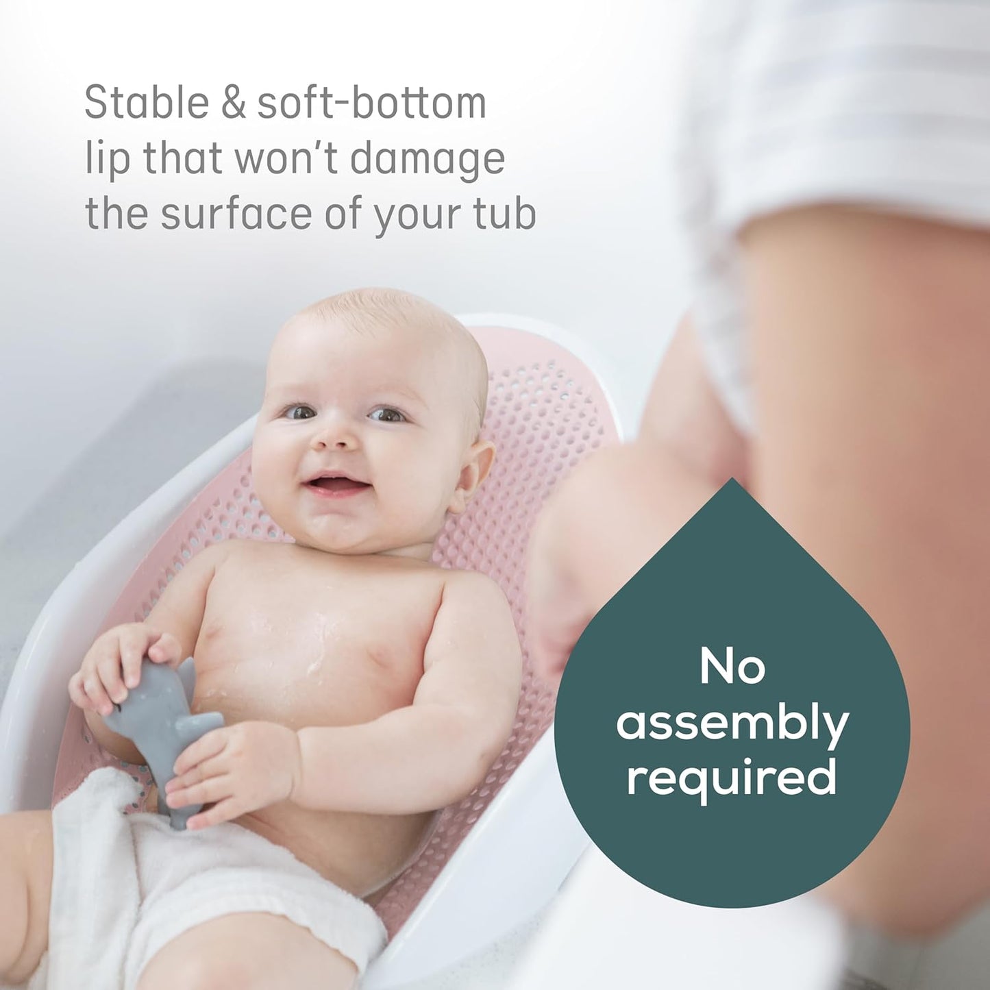 Angelcare Baby Bath Support, Pink, for Babies Less Than 6 Months of Age, Made in Canada