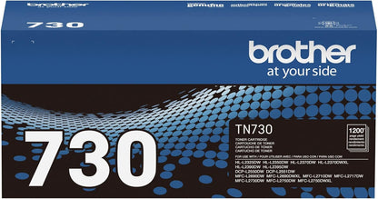 Brother original TN730 High-Yield Black Toner Cartridge, higher yield for value, original toner replacement cartridges, for Brother laser printers HL-L2395DW, DCP-L2550DW, MFC-L2750DW, and more