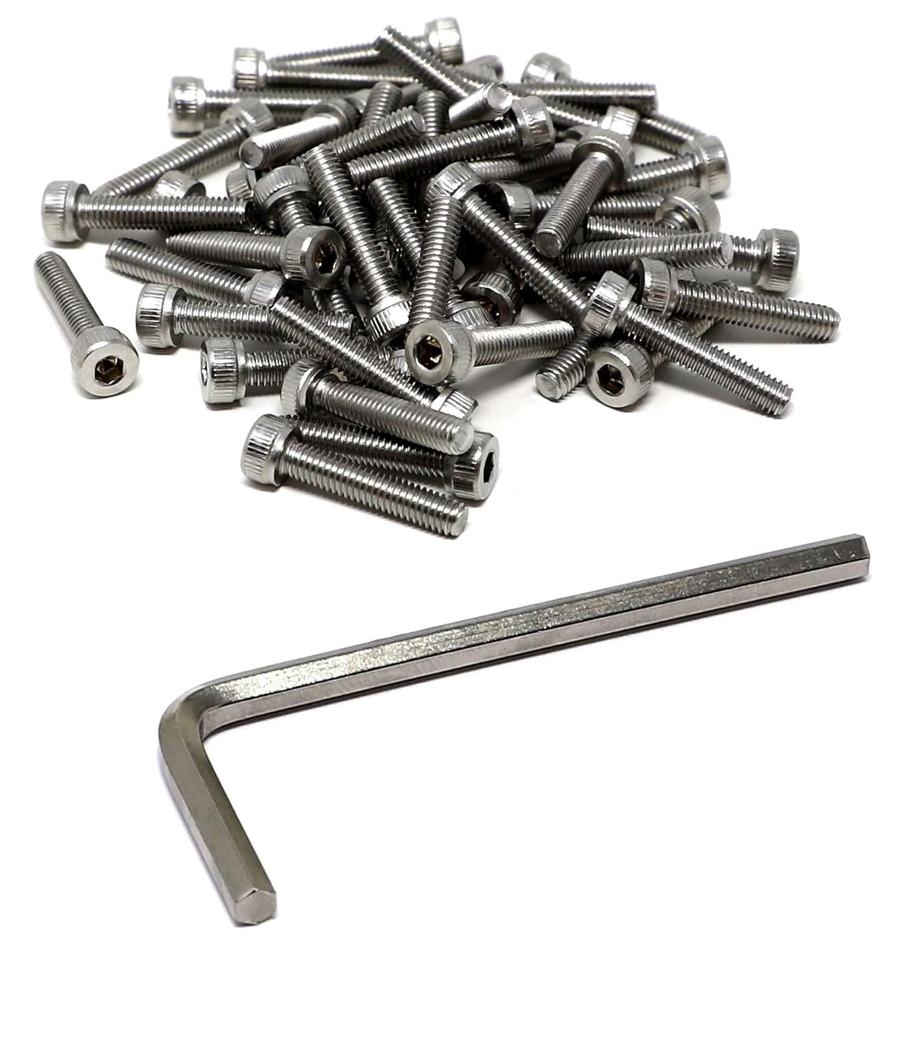 iexcell 25 Pcs M6 x 20mm Thread Pitch 1 mm Stainless Steel 304 Hex Socket Head Cap Screws Bolts Kit