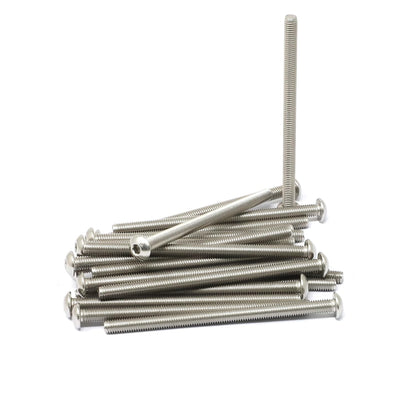 iexcell 50 Pcs M6 x 20mm Thread Pitch 1 mm Stainless Steel 304 Hex Socket Button Head Cap Screws Bolts Kit