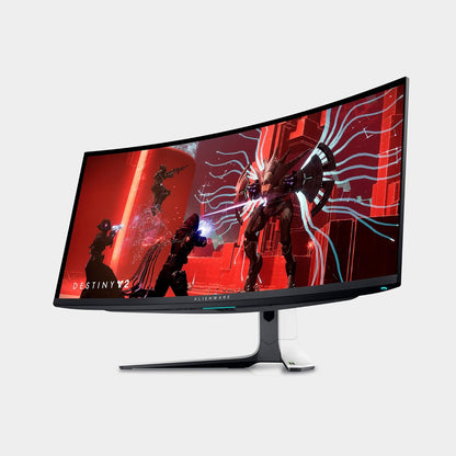 Alienware AW3423DW 34.18-inch Quantom Dot-OLED Curved Gaming Monitor, 3440x1440 pixels at 175Hz, 1800R Curvature, True 0.1ms gray-to-gray, 1Million:1 Contrast Ratio, 1.07 Billions Colors - Lunar Light