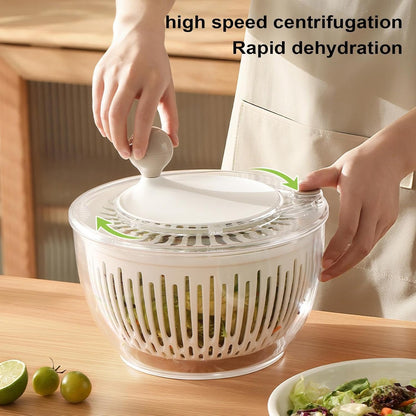 Salad Spinner Small - 4.5L Lettuce Dryer Spinner - Container with Non-Slip Base Bowl Strainer Storage for Kitchen Fruit Vegetable Refrigerator