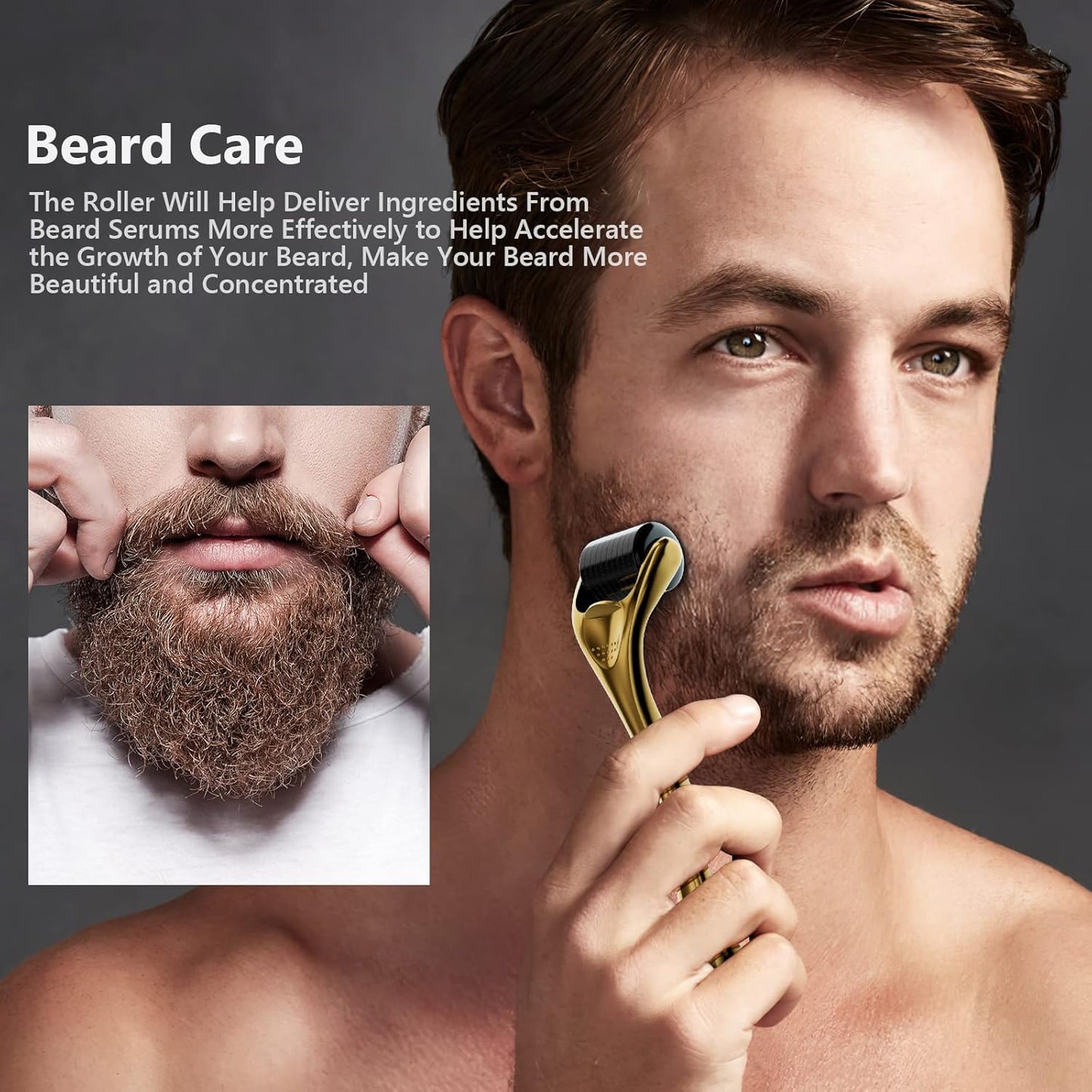 Derma Roller 1MM Microneedling Roller for Women and Men 540 Titanium Derma Roller for Hair and Beard