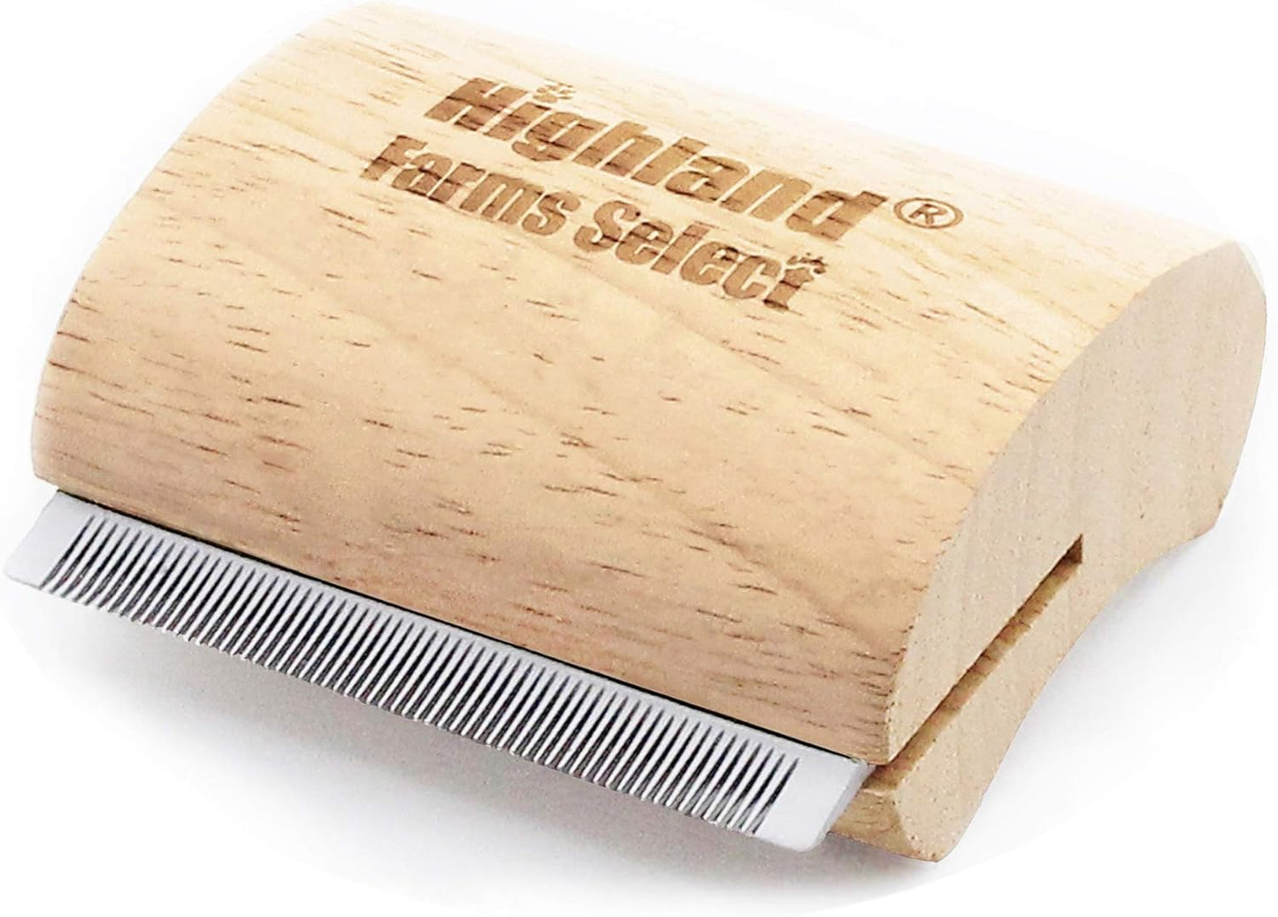 Deshedding Grooming Tool for Dogs, Cats & Horses, Ergonomic Design Wood Groom Brush, Professional Pet Groomer, Painlessly Remove for Short & Long Hair, Fur & Dirt - 5 Inches