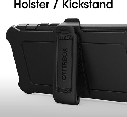 OtterBox iPhone 14 Pro Max (ONLY) Defender Series Case - Black, Rugged & Durable, with Port Protection, Includes Holster Clip Kickstand