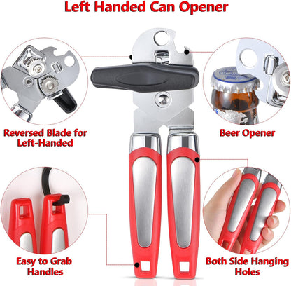 Left Handed Scissors, Kitchen Shears and Can Opener, Peeler Set (4 in 1) | Lefty Tools Utensils， for Left Hand People/Adults， Kitchen Poultry Shears