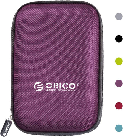 ORICO 5 Pack External Hard Drive Case 2.5 Inch Shockproof Hard Drive Bag Travel Electronics Organizer Carry Case for WD, Toshiba, Seagate, Samsung, Hitachi Hard Drive and Accessories like SD Card, USB Cable, Power Bank, Earphone, Black