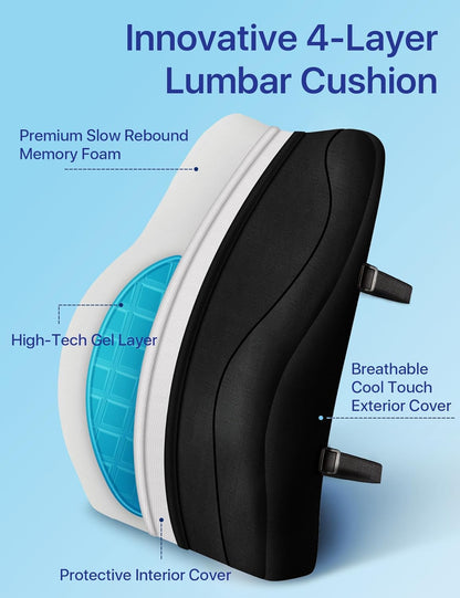 Purilite Select Ergonomic Lumbar Support Cushion