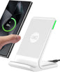 INIU Wireless Charger Station, 15W Fast Qi-Certified Wireless Charging Stand for Official and Home Compatible with iPhone 16 15 14 13 12 Pro XS Samsung Galaxy S23 S22 S21 Note 20 Google etc