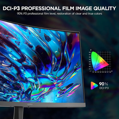 KOORUI 34-inch Ultrawide Curved WQHD 3440×1440 Gaming Monitor, 165Hz 144Hz Curved 1000R- PIP/PBP, 1ms(MPRT) with DisplayHDR 400, DCI-P3 90% Color Gamut, AdaptiveSync, HDMI/DisplayPort, 34E6UC - PuriLite