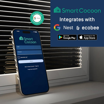 SMARTCOCOON 3"X10" Smart Register Booster Fan - Dual Air Conditioner & Heater For Bedroom - Floor Register Integrates With Nest & Ecobee Smart Thermostats - Syncs with HVAC System & Smartphone Control