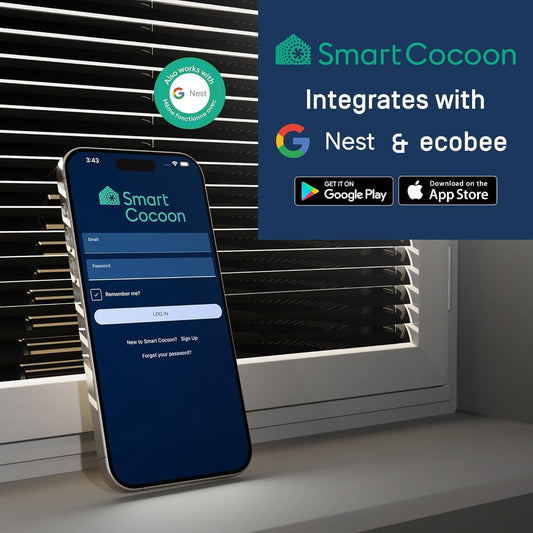 SMARTCOCOON 3"X10" Smart Register Booster Fan - Dual Air Conditioner & Heater For Bedroom - Floor Register Integrates With Nest & Ecobee Smart Thermostats - Syncs with HVAC System & Smartphone Control