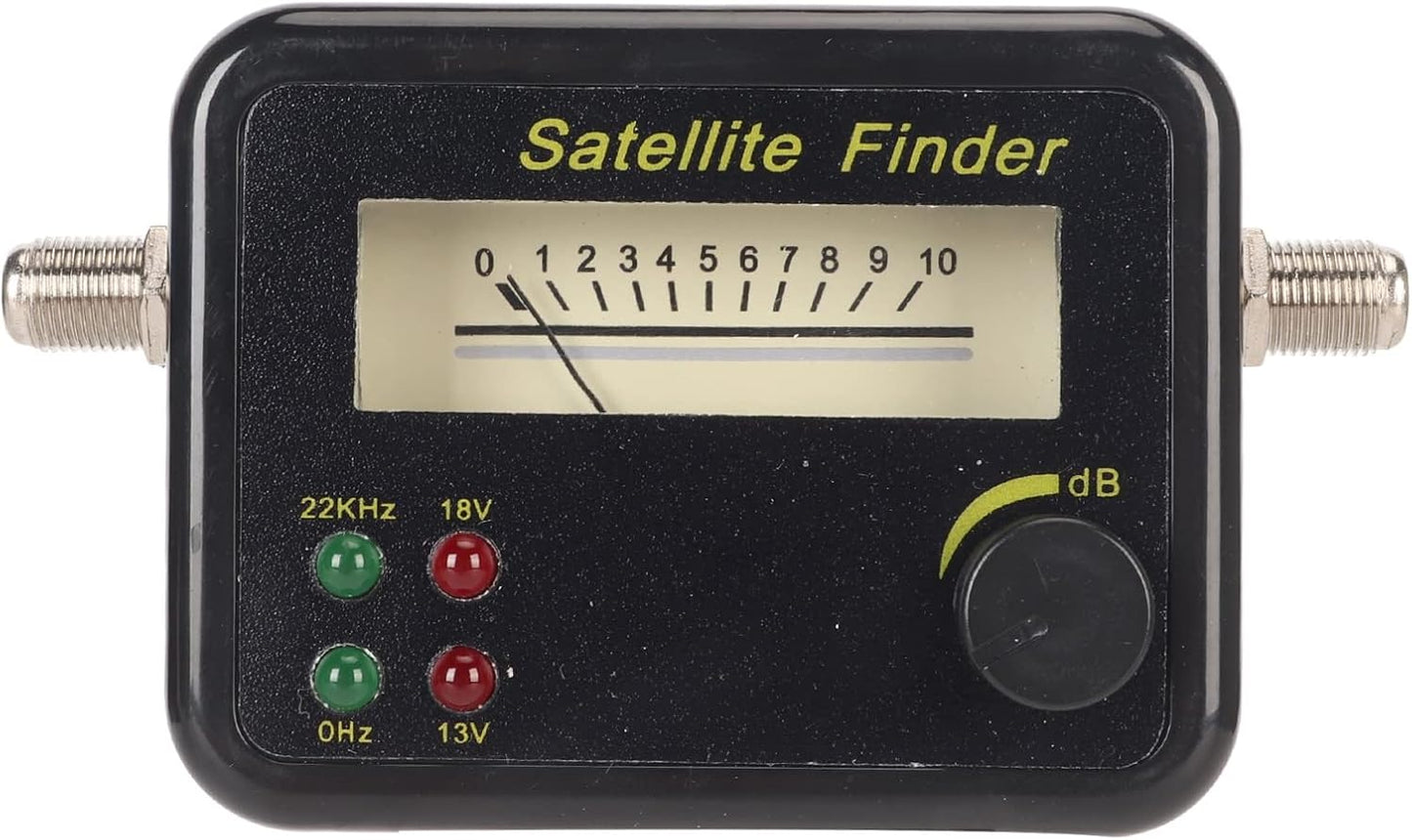 Haofy Satellite Finder Digital SAT Meter Signal Locator for C Band KU Band Tuning with 0.95-2.15GHz Range 75Ω Impedance ABS Material DC13-18V