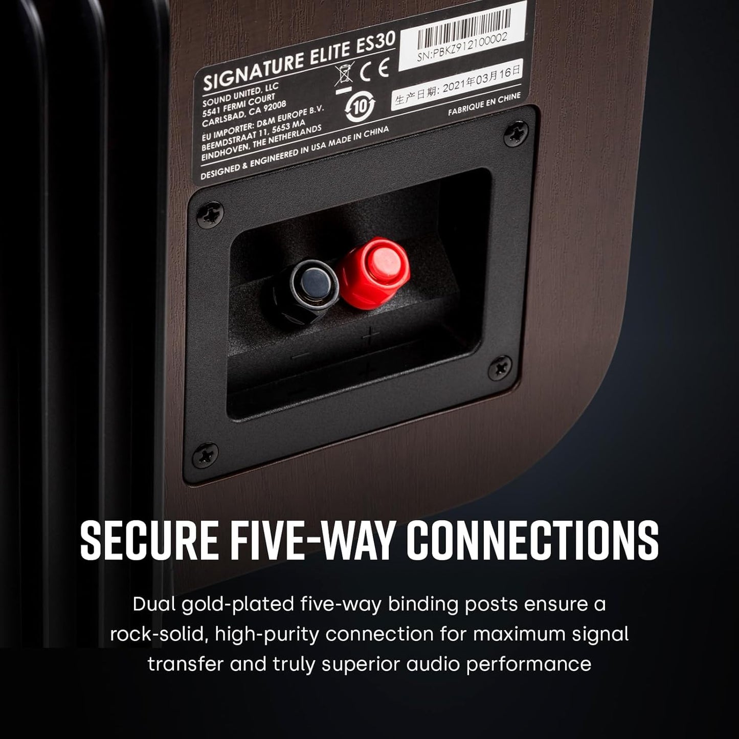 Polk Signature Elite ES35 Slim Center Channel Speaker - Hi-Res Audio Certified, Dolby Atmos & DTS:X Compatible, 1" Tweeter & (6) 3" Woofers, Dual Power Port for Effortless Bass, Stunning Black