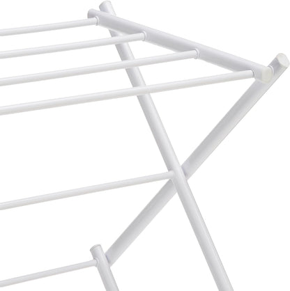 Foldable Portable Laundry Drying Rack for Indoor Air Drying Clothing, 29.4 x 14.8 x 41.9 inches (LxWxH), Chrome Silver