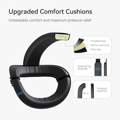 KIWI design Comfort Head Strap Compatible with Quest 2 Elite Strap for Enhanced Support Release Face Pressure