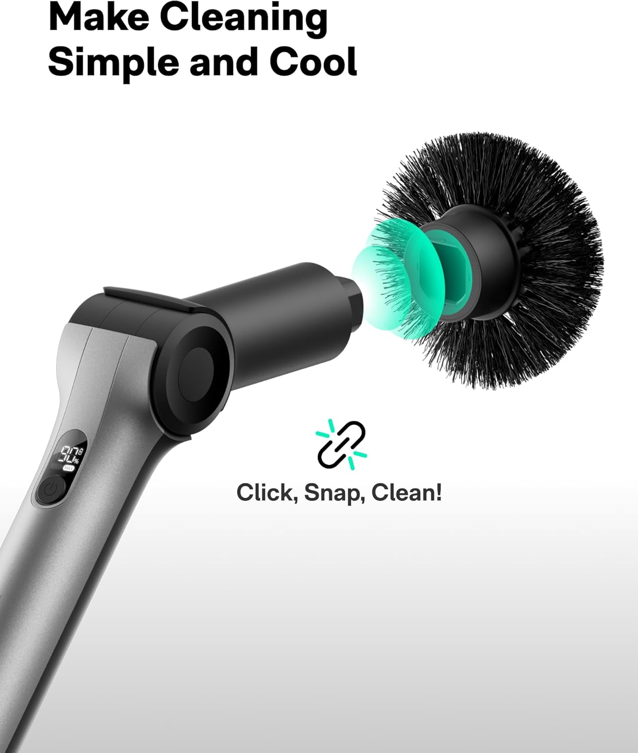 HOTO Flexi™ Electric Spin Scrubber, Bathroom Cleaner with Adjustable Angle