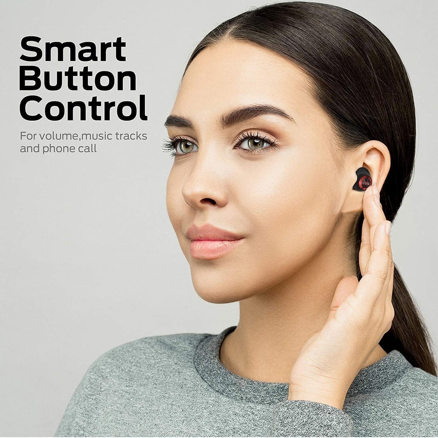 Monster Open Ear AC339 Earbuds, Bluetooth 6.0 Earphones Stereo Sound, Open Ear Clip Wireless Earbuds 40 Hours Playback, with Smart Digital Display Design, Touch Control, IPX6 Waterproof