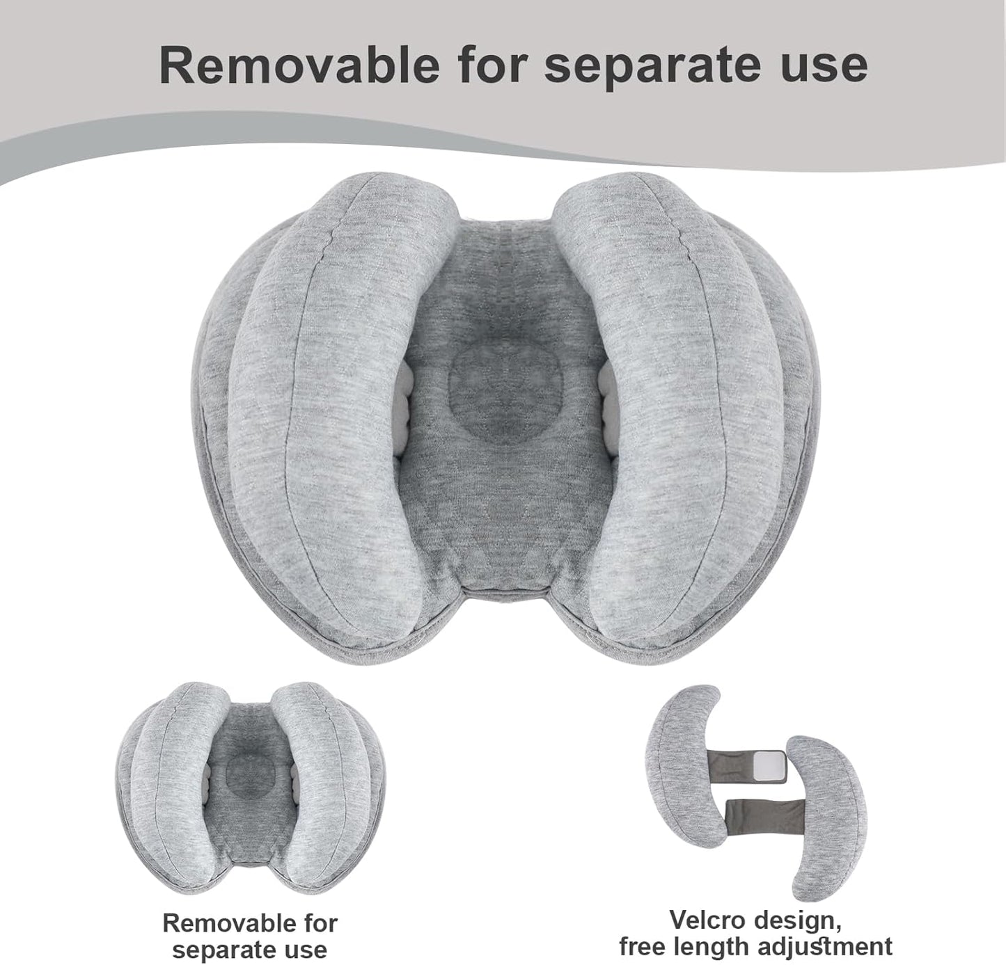 KAKIBLIN 2 in 1 Baby Head Pillow with Banana Neck Pillow for 3 Months to 8 Months Baby Travel Pillow for Stroller or Bed
