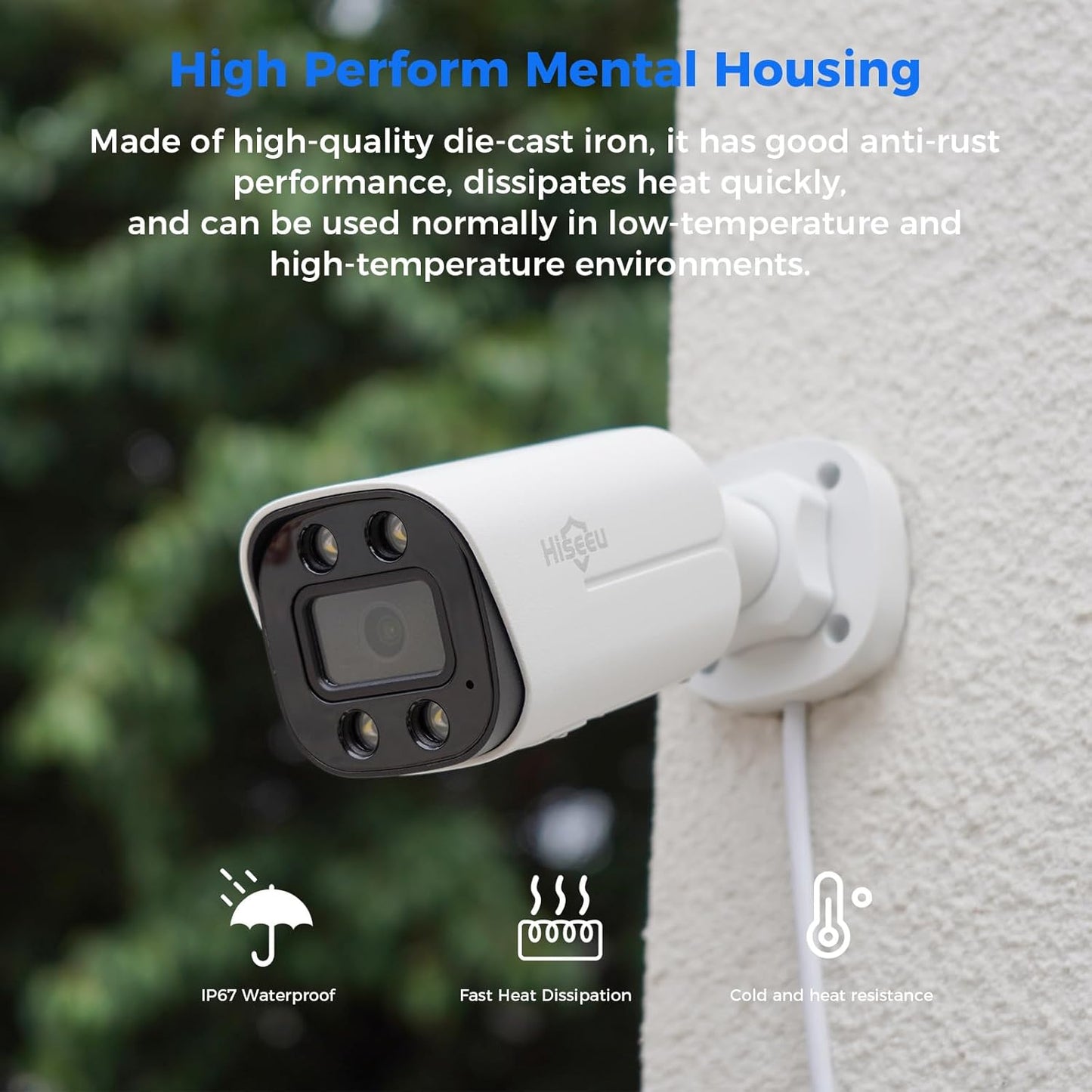 Hiseeu 4K Wired PoE Security Camera System,Color Night Vision Home Security System w/8 MP PoE Cameras,121°Wide Angle,Human Vehicle Detect,2 Way Audio,16ch NVR for Home Surveillance Indoor&Outdoor