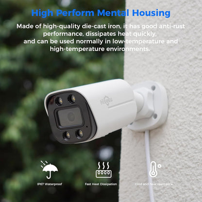 Hiseeu 4K Wired PoE Security Camera System,Color Night Vision Home Security System w/8 MP PoE Cameras,121°Wide Angle,Human Vehicle Detect,2 Way Audio,16ch NVR for Home Surveillance Indoor&Outdoor