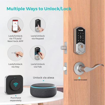 Keyless Entry Door Lock Deadbolt, Hornbill Smart Lock Front Door, Electronic Door Locks with Keypads, Digital Auto Lock Bluetooth Smart Door Locks for Homes Bedroom