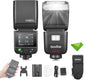 Godox V480 C V480-C TTL Flash for Canon Cameras, GN50 1/8000 HSS, 650 Full Power Flash, 1.7s Recycle Time, 2.4G Wireless, Built-in Modeling Light, 7.2V/2200mAh Li-ion Battery Touchscreen Speedlight