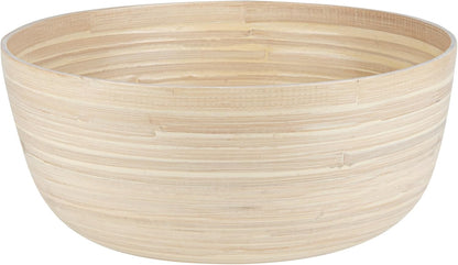 Restaurantware-Bambuddha 51 Ounce Extra Large Salad Bowl, 1 Heavy-Duty Round Salad Bowl - Sustainable, Reusable, Blue Bamboo Serving Dish, for Serving Salads, Fruits, and Appetizers