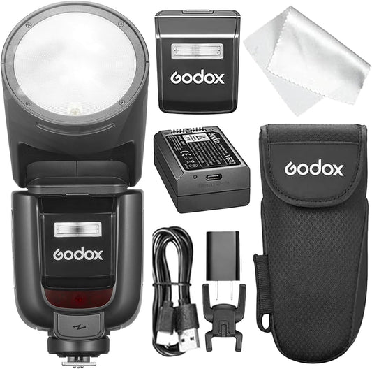 Godox V1 Pro V1 PRO S Camera Flash Compatible with Sony Camera V1PRO S +2.4G Wireless+1/8000s HSS+1.3s Recycle Time+M/TTL Flash Mode+Detachable Sub Flash Speedlite+Support Type-c V1PRO-S